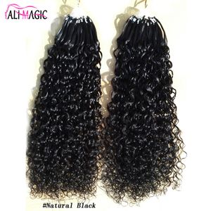 Micro anel extensões de cabelo 1g/suporte 100 peças máquina feita remy micro grânulo cabelo laço cabelo humano 12 