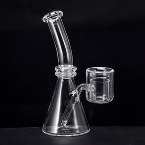 Chiodo per banger a doppio tubo con bicchiere termico al quarzo fumé Nuovo design con confezione regalo PukinBeagle