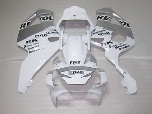 ABS Plastic Wording Kit dla Honda CBR900RR 02 03 Biały Silver Fairings Set CBR 954RR 2002 2003 OT18