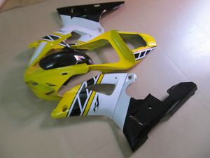 ABS plastic Fairing kit for Yamaha YZF R1 2000 2001 yellow black white fairings set YZFR1 00 01 VB55
