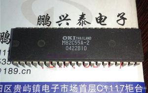 M82C55A-2。 MSM82C55A  -  2、デュアルインライン40ピンパッケージ集積回路IC /電子部品。 M82C55A、MSM82C55A / PDIP40。チップ