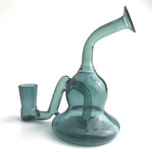 4,5 tum Recycler Oil Rigs Glas Bongs Vattenrör med färgstark 14.4mm Kvinna Joint för rökning Billiga Mini Hand Bong