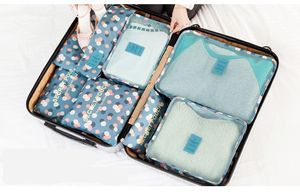 Travel bag 7 sets of luggage packing finishing bag shoes underwear makeup bags