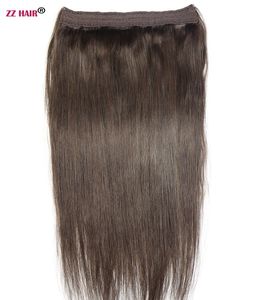 16"-28" One Piece Set 100g 100% Brazilian Remy Flip Human Hair Extensions Fish Line No Clips Natural Straight