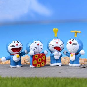 Konstgjord Mini Doll Doraemon Garden Decorations Fairy Garden Miniates Gnomes Moss Micro Landskapsarkitektur Terrarier harts hantverk figurer för heminredning