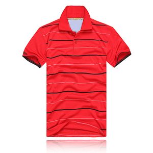 أزياء جديدة Polos Stripe Men Thirts Crocodile Short Sleeve Tops Cotton Polo Sports Short Summer Summer Polo Shirt Free Shippi