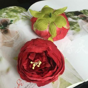 Artificial Peony Flower Head 9 CM Diameter Wedding / Party / Home DIY Flower Wall Decoration 6 Color 1 Lot= 50 PCS