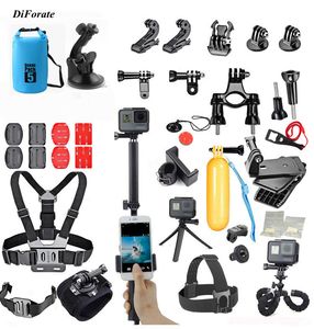 Accessories set for go pro 9 8 hero 7 6 black hero 5 4 3 kit mount for SJCAM SJ4000 / xiaomi yi camera / eken H9 H9R