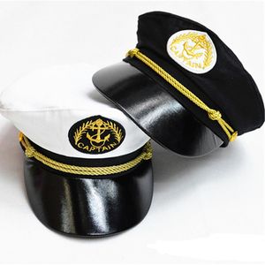 Çocuklar için rahat Pamuk Deniz Kap Kaptan Şapkalar Öğrencileri Performans Üniforma Kap Boyhood Ordu Caps Erkek Kız Askeri Şapka