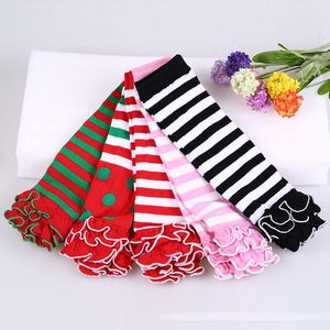 Baby Infant ruffle Leg stockings warm stripe Knee socks Children Knitted Leggings Socks C1771