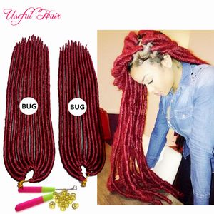 Locais Faux Locs Cabelo de Crochet 6 Pcs Uma Cabeça Tranças para Pretas Braiding Braiding Hairstyles 14.18inch Faux Locs Syntheitc Hair Extension