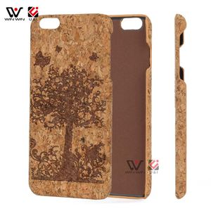 Cork Case Совместимые для Apple iPhone, Slim Защитный Защитный Крышка натуральной древесины Кожа Мобильного телефона, Удароженные Бампер Конструкция Назад Защитная Природа Фонеказа Оболочка