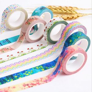 Mix Washi Masking Paper Tape Colorful Sticky Creative Stationery DIY Grid Stickers Children Gifts,cartoon washi tap,top quality