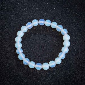 8 mm Kristallmondsteinstränge handgefertigte Perlenarmbänder für Frauen Mädchen Männer Verstellbarer Charme Yoga Schmuck Mode Accessoires