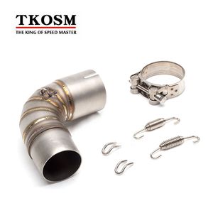 TKOSM Motorcycle Modified Exhaust Pipe CBR1000R 2010 2011 2012 Modified Exhaust Pipe Motorcycle Exhaust Mid-Pipe