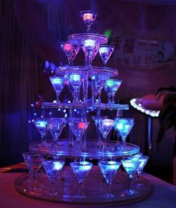 Polichromowany Flash Ice Liquid Active Sensor Świecące kostki lodu Lights Dekoracyjne oświetlenie Bar Club Wedding Party Champagne Tower Drink Cup