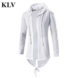 Wholesale- Men Fashion Autumn Winter Solid Irregular Cardigan Hoodie Coat Trench Casual Slim Fit Cloak Tops Blouse Outwear Overcoat Nov15