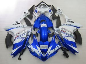 Injektionsgjutning Toppförsäljning Fairing Kit för Yamaha YZF R1 07 08 Blue White Fairings Set YZFR1 2007 2008 OT20