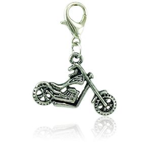JINGLANG Charms With Lobster Clasp Dangle Retro Alloy Motorcycle Pendants DIY Charms For Jewelry Making Accessories