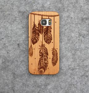 La più recente custodia in legno di bambù personalizzata per Samsung Galaxy S6 S5 S7 edge Iphone 5 6 6s plus 7 Custodia in legno Cover per telefono di lusso