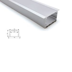 100 conjuntos X 1M / lote linear perfil de alumínio flange para tiras de LED e canal estilo Nova t conduzido para tecto ou parede lâmpadas