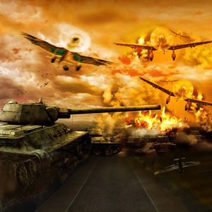 War Theme Photography Backdrops Vinyl Cloth Aircraft Fighters Tanks Children Kids Photographic Background Studio Wallpaper Props