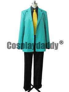 Lupin III Den tredje 3: e Arsene Lupine Cosplay Costume Green Version C001