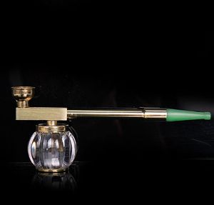 Hookahデュアル - 銅メタルウォーターパイプを使用する - 昔の干ばつ - 耐性棒男性の携帯用ウォーターフィルターパイプ