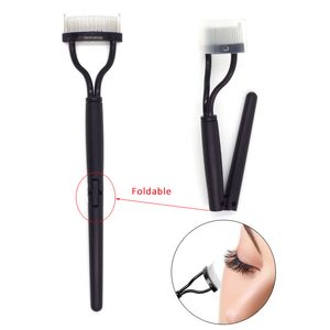 High Quality Foldable Steel Needle Eyelash Brush Comb Metal Eyelashes Separator Eye Lashes Makeup Brushes Tools