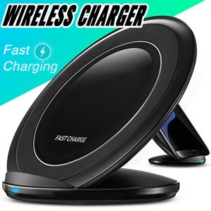 Carregador sem fio rápido de 10W para Samsung S8 sem fio, suporte de carregamento rápido para Galaxy S8 Plus S7 Edge Mobile Phone na caixa de varejo