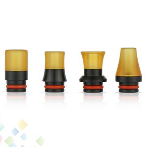 4 Types PEI Drip Tip 510 Wide Bore MouthPiece Black POM + PEI Plastic Raw Material Fit 510 Smoking Accessories DHL Free