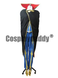 Code Geass Lelouch Cosplay Costume Black Coat+Blue Suit M006