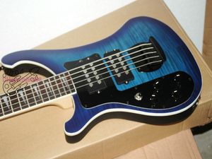 Custom Blue 5 Strings 4003 Left Handed Electric Bass Wholesale Musical instruments