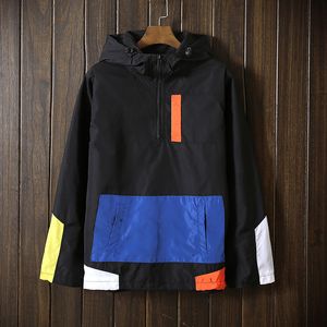 Wholesale- New Trend Spring Autumn men Pullover Patchwork jacket coats for men's jaqueta Windbreaker fashion male tourism jackets Windproof