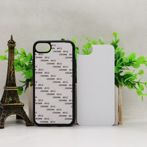 200 pcs Wholesale 2D Sublimation Cases For iPhone 7 7plus DIY Style Hard PC Back Covers with Aluminium Metal Blank Insert
