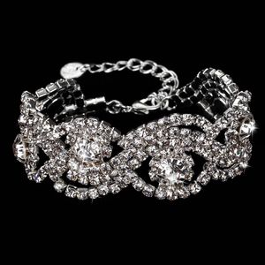 Bling Bling Corsage da polso da sposa per spose damigelle d'onore 2017 Bracciali da sposa 17 * 2,8 cm Strass Bracciale da sposa Disponibile