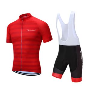 2024 Red Cycling Clothing Short Sleeves Stripe Bike Jersey Bib Short With 19D Pad