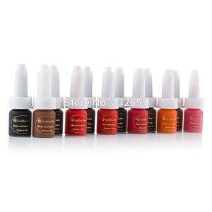Wholesale-chuse Permanent  Ink Tattoo Pigment kit Supply For Eyebrows Lips 12 colors for options Golden rose J01 eyebrow rotary