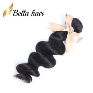 8A Virgin Brasilianska förlängningar Vågig lös våg naturlig svart dubbel inslag färg Remy Hume Hair Weave Bunds