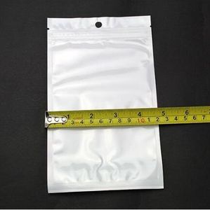 Limpar branco pérola de Plástico Poli OPP embalagem zíper Zip lock Pacotes de varejo caixas de saco para cabo micro usb iphone 6s 7 plus samsung s8