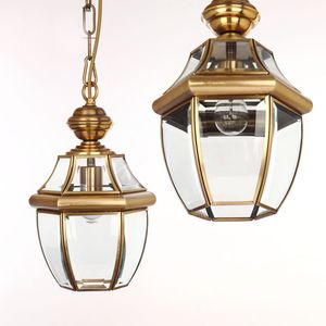 Classical Copper Chain Pendant Lights Dining Room Pendant Light Fashion Bar pendant lamp Hallway gallery Hanging Lighting Fixtures