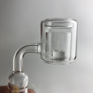 Machine Made Quartz thermal Core Reactor Pillar Banger Nail with 10mm 14mm Thick Domeless Quartz Nails for Glass Water Smoking