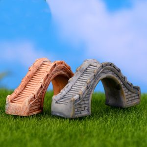 Mini Kamień Most Figurki Ozdoby Ozdoby Żywicy Rzemiosło Fairy Garden Miniatury DIY Terrarium Sukulety Micro Krajobraz Dekoracji