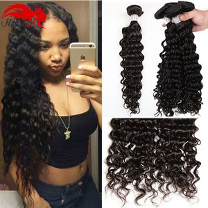 Brasilianska Virgin Hair Deep Curly Wave Mänskliga Remy Hair Weave 3pcs Brasilianska Deep Wave Bundlar, Kinky Curly Brazillian Hair