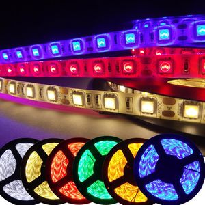 5M 5050 3528 5630 Led Strips Light Warm White Red Green Blue RGB Flexible 5M Roll 300 Leds 12V outdoor Ribbon Waterproof lighting