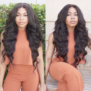 Hot selling Simulation Human Hair Wigs Wave Full Wigs for black women natural color Simulation lace wig