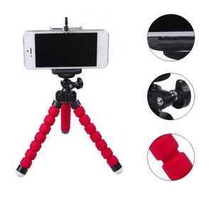 Car Phone Mount Holder Flexibel Octopus Mini Tripod Bracket Selfie Support Stand Monopod Adapter Tillbehör för mobiltelefon digitalkamera