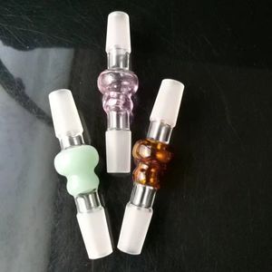 Color gourd adapter Wholesale Glass Hookah, Glass Water Pipe Fittings, Free Shipping