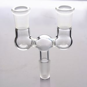 Newest Double Joints adapter 14mm 18mm male to 14mm 18mm female for glass water pipe and glass bongs