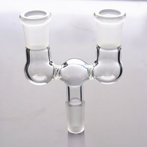 Nyaste Double Joints adapter 14mm 18mm hane till 14mm 18mm hona för glas vattenpipa och glas bongs